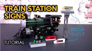 Custom LEGO Train Station Signs for 7897 60197 7938 and 79111 [upl. by Enrev]