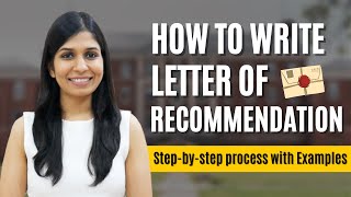 How to write LOR for studying abroad  Letter of Recommendation Writing Tips [upl. by Florrie852]