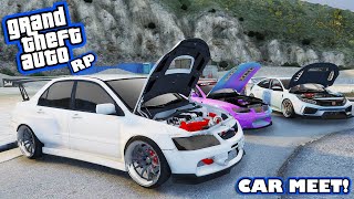 GTA RP  TAKING MY BIG TURBO EVO TO A CAR MEET [upl. by Vitalis]