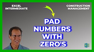 How to Add Extra Zeros to Numbers in Excel Like 005 or 00012 [upl. by Barbee]