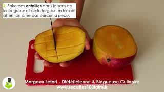 🥭 Découper une mangue en cubes technique en vidéo [upl. by Atinuj834]