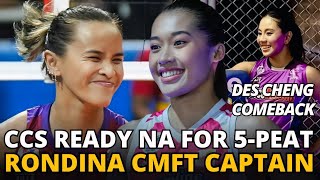 Pons amp CCS READY NA for 5peat Des Cheng FULLY RECOVERED from ACL Rondina NEWEST TEAM CAPTAIN [upl. by Dido]