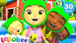 5 Little Speckled Frogs 🍯 Lellobee City Farm  Preeschool Playhouse [upl. by Leamaj]