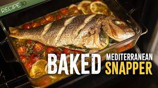 Whole Mediterranean Snapper with Tomatoes and Garlic [upl. by Ahsemak]