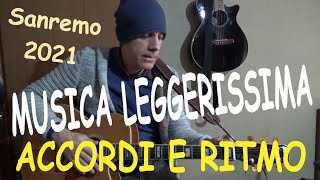 musica leggerissima  chitarra accordi e ritmo  colapesce e dimartino  sanremo 2021 [upl. by Marlow]