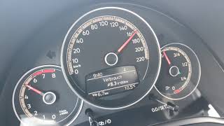 2021 VW Up 10lt 65ps top speed attempt on the autobahn [upl. by Assel404]