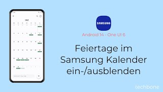 Feiertage im Samsung Kalender einblenden oder ausblenden  Samsung Android 14  One UI 6 [upl. by Weinhardt]