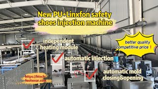 H TECH SAFETY FOOTWEAR NEW PU AND LINXFON OUTSOLE SAFETY SHOES AUTO MATIC INJECTION [upl. by Ahsyat407]