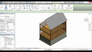 Autodesk Revit  Gable Roof Part 1 [upl. by Neyuq99]