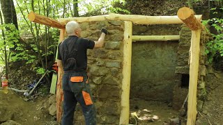 Man continues to build a Bushcraft Survival Dugout shelter in Wildlife ASMR DIY Part 3 [upl. by Mackler514]