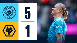 HIGHLIGHTS HAALAND HITS FOUR AS CITY POWER PAST WOLVES  Man City 5  1 Wolves  Premier League [upl. by Spaulding787]