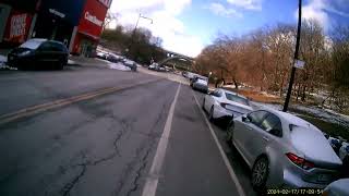 EBike Ride along Dyckman St Hudson River Greenway 155th St amp Harlem River Gway after a Snow Shower [upl. by Anirbys]