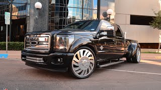 Dropped and deleted 2014 F350 Dually on 26 inch Forgiato wheels [upl. by Bertolde29]