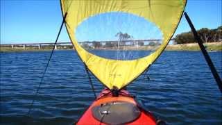 Kayak Sailing  Bic Kayak Sail on Wilderness Tarpon 140  part 1 [upl. by Richara]