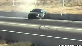 2008 Bullitt Mustang wrecks at Dragstrip [upl. by Yrocej]