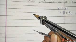 Draw circle with diameter 8cm  Class 10 Maths Doubtnut [upl. by Orenid]