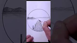 scenery drawing  nisarg chitra drawing viralvideo [upl. by Sirotek]