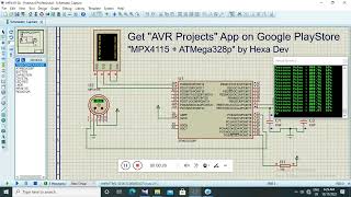 MPX4115 Pressure Sensor  AVR Projects App Demonstration [upl. by Nuarb]