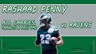 EVERY Rashaad Penny Touch Target amp Pass Protection vs Ravens [upl. by Brasca973]