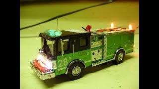 Custom 164 scale Code 3 Chicago FD St Pattys diecast model with working lights [upl. by Anairad961]