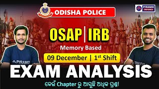 OSAP IRB Exam Paper analysis in Odia 09 Dec 1st Shift  OSAP IRB Answer Key  Pyramid Classes [upl. by Anilad208]