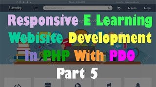 Responsive E Learning Website Development In PHP With PDO Part 5 Creating Admin Left Side Section [upl. by Diley]