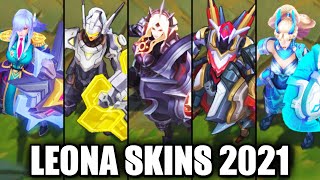 All Leona Skins Spotlight League of Legends [upl. by Llednar]