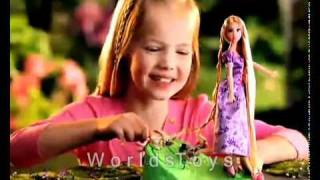 Tangled Rapunzel Hair Braider MATTEL Doll Commercial [upl. by Eelyram]