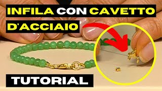 TUTORIAL Come Infilare con Il Cavetto Dacciaio e Gli Schiaccini [upl. by Nahttam671]