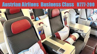 Austrian Airlines Business Class  B777200  Vienna to Tokyo Narita [upl. by Nagard]