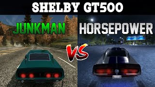 Junkman vs Horsepower  Shelby GT500  Need for Speed Most Wanted vs Carbon [upl. by Shea605]