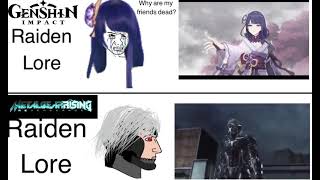 Raiden vs Raiden lore meme [upl. by Enovahs]