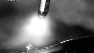 MIG Flux cored welding with High speed camera  Photron SA5 [upl. by Aihsekan]