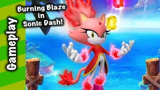 Sonic Dash  Burning Blaze playing Sonic Birthday event [upl. by Noseaj734]