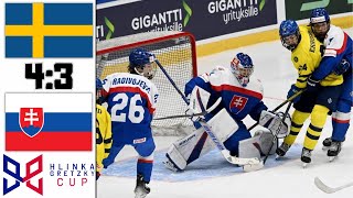 SWEDEN VS SLOVAKIA HLINKA GRETZKY CUP 2024 [upl. by Akiemaj]