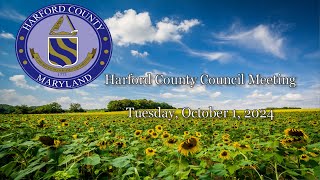 Harford County Council  October 1 2024 [upl. by Nauqyt809]