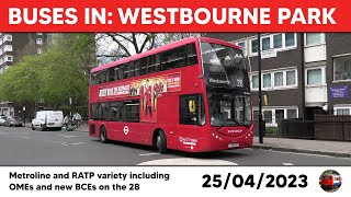 London buses in Westbourne Park 25042023 [upl. by Niatsirhc]