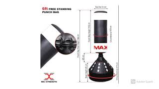 Max Strength 6FT Free Standing Boxing Punching Bag  Heavy Duty Target Stand Punch Bags [upl. by Haela533]