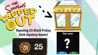 The Simpsons Tapped out  Northward Bound Event  Opening 25 Black Friday Gold Mystery Boxes [upl. by Drawdesemaj]