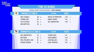 Tynedale CC 2nd XI v Burnopfield CC 2nd XI [upl. by Attaymik]