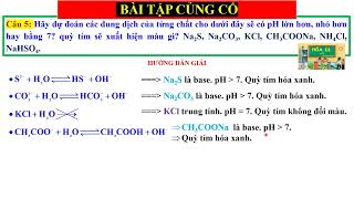 Hãy dự đoán các dung dịch của từng chất cho dưới đây sẽ có pH Na2S Na2CO3 KCl CH3COONa NH4Cl [upl. by Benito]