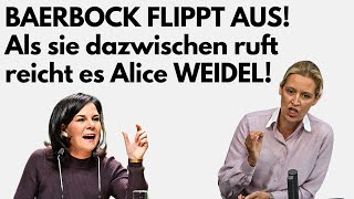 AUSRASTER von BAERBOCK im Bundestag Baerbock blamiert sich ALICE WEIDEL bleibt eiskalt 💥 [upl. by Moseley]