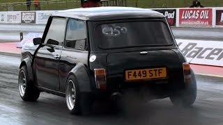 Cosworth Mini Cooper runs 1302 at 111 mph [upl. by Klinges]