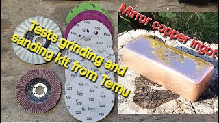 Mirror ingot  Tests sanding kit from Temu  ASMR metal melting [upl. by Corabelle]