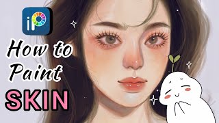 How I paint SKIN in ibisPaintx  step by step tutorial🎨 [upl. by Asehr7]