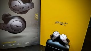 Jabra Elite 65T True Wireless Earbuds Unboxing [upl. by Lenni]