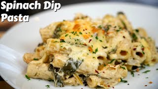 You Wont Believe How Good This Spinach Dip Pasta Is And Its Vegetarian [upl. by Asaph272]