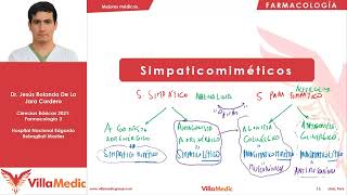 Simpaticomiméticos  Farmacología 3  Villamedic [upl. by Nylassej]