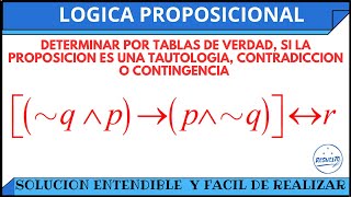 TABLAS DE VERDAD ejercicios resueltos [upl. by Ashli600]