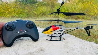 Mini red 35 Channel Rc helicopter unboxing and Fly test [upl. by Yadrahs]